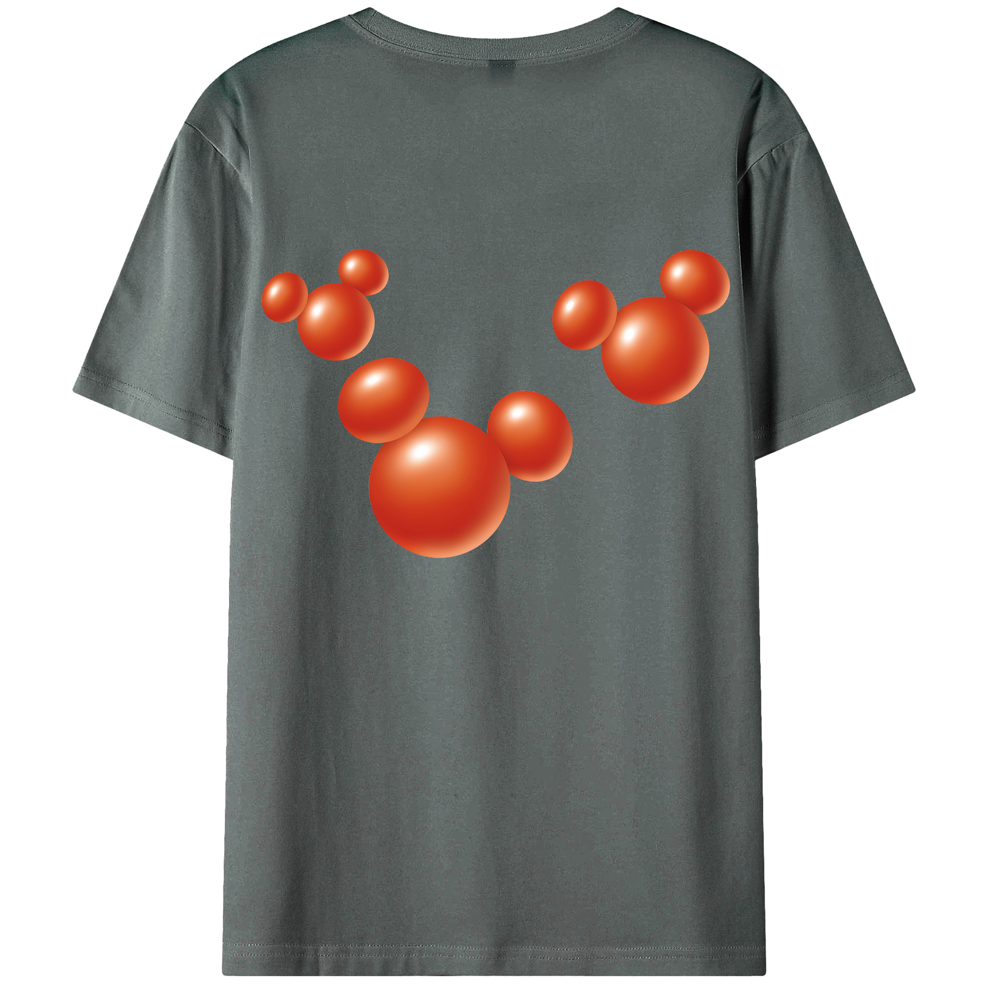 （画像用） ミッキーマウス Mickey Mouse 綿100％ メンズ半袖Tシャツ（バックプリント） 通気性